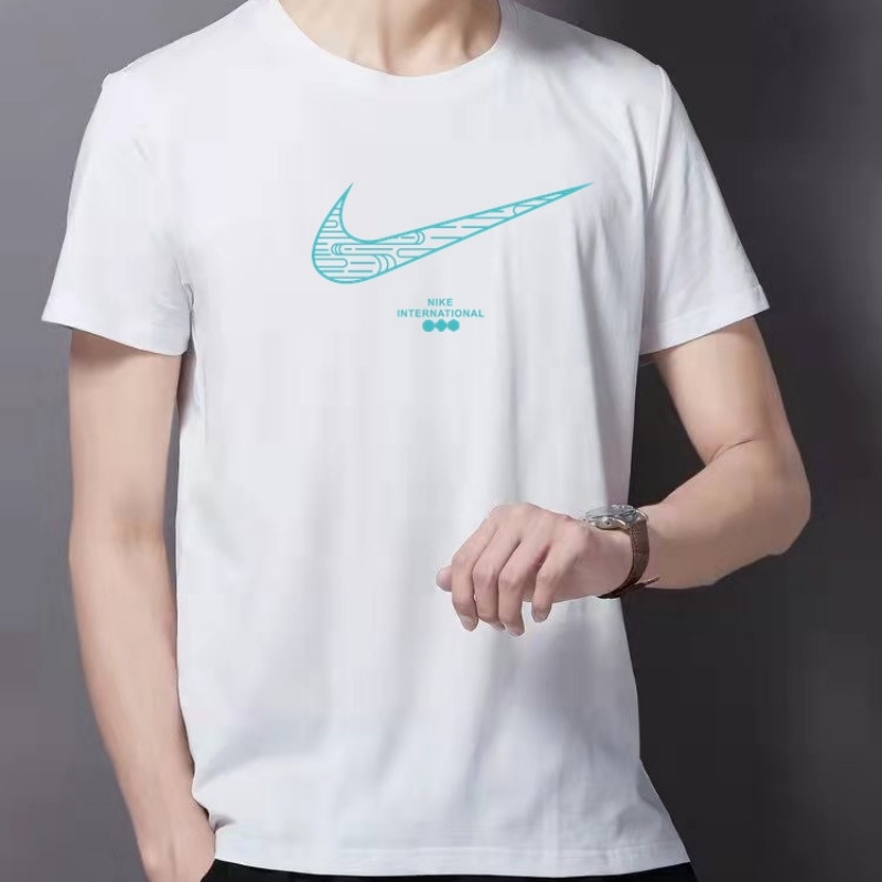 Áo Thun Thể Thao Nike 100% Chính Hãng Dáng Rộng Tay Ngắn In Logo Cá Tính Cho Nam