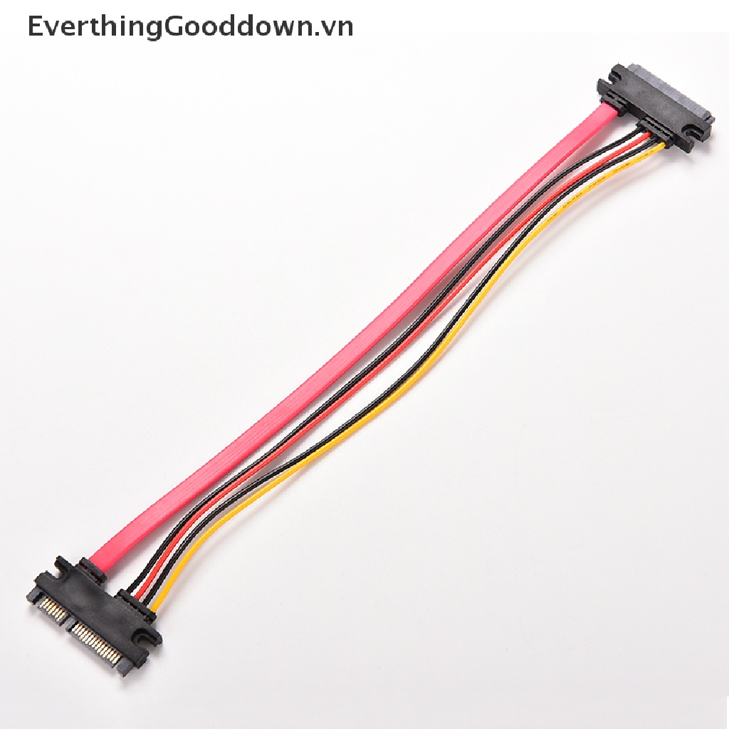 Dây Cáp Mở Rộng 12 Inch Male Sang Female 7 + 15 Pin SATA HDD