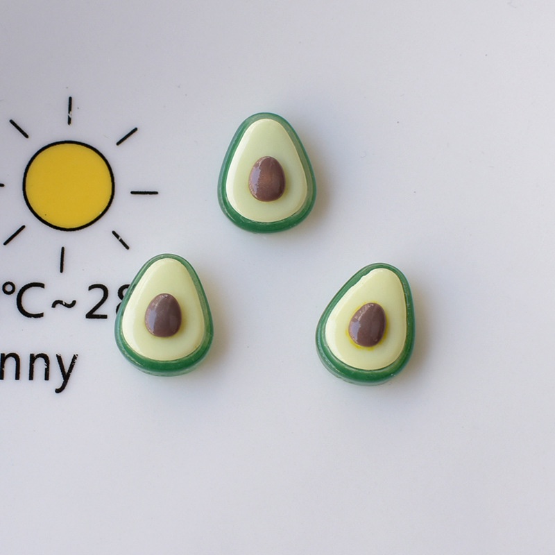 Set 10 Kẹp Tóc Nhựa Trong Suốt Hình Trái Cây Dễ Thương