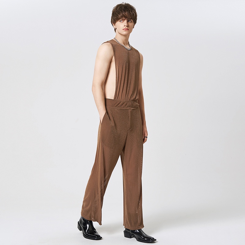 INCERUN Bộ Áo Liền Quần Sát Nách Thời Trang Cho Nam