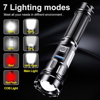 Super XHP120 Led flashlight rechargeabl waterproof original flashlight rechargeable Flashlight LED Torch light Zoomable Flashlight super bright Tactical Flashlight camping