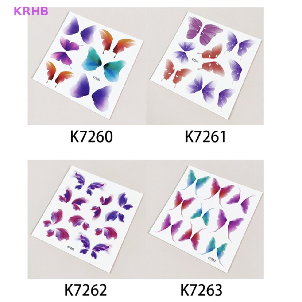 Hình Xăm Dán Trang Trí Cơ Thể Kiểu Bướm Chống Nước KRHB Mới