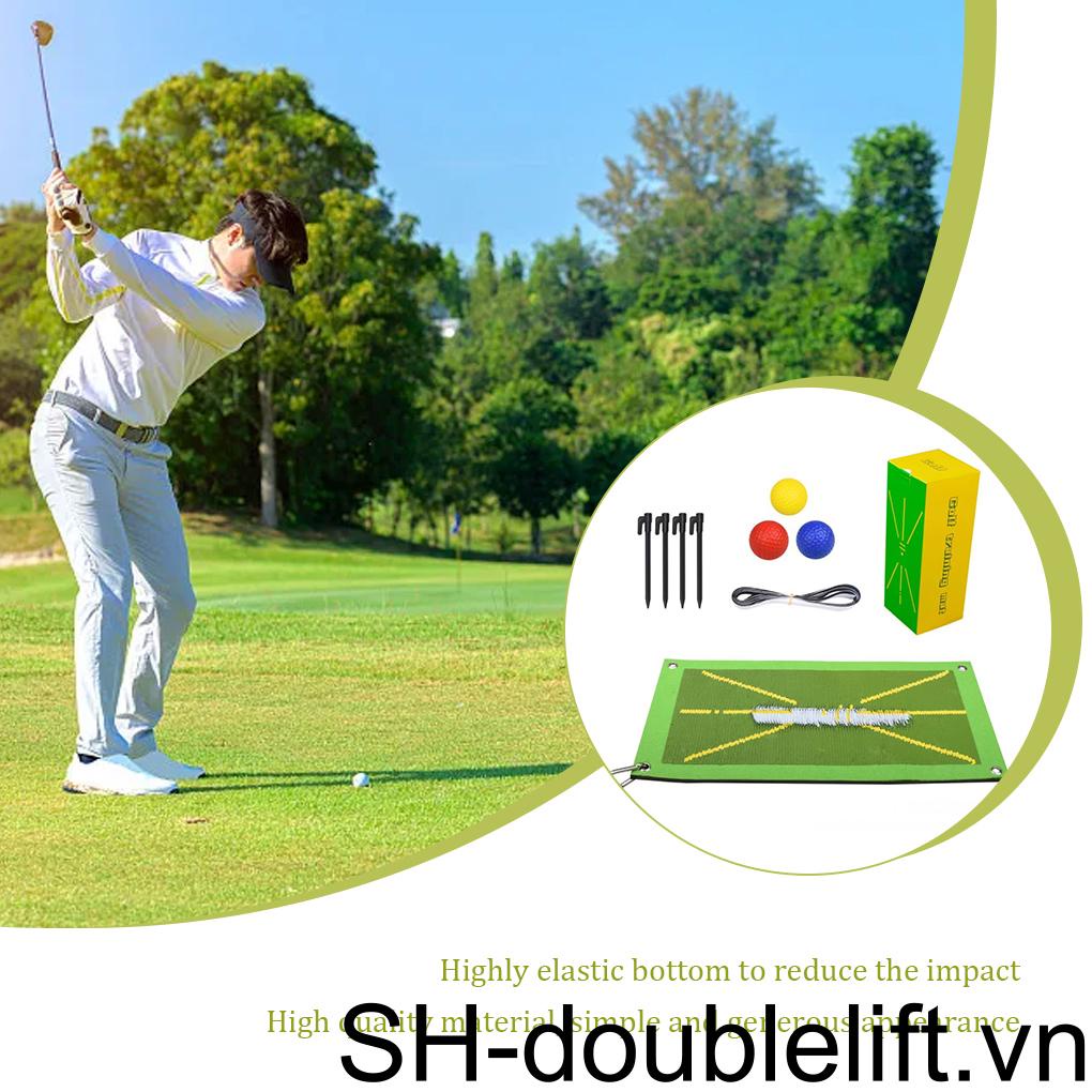 Set 9 Tấm Thảm Luyện Tập Đánh Golf Kèm Dụng Cụ Hỗ Trợ Đánh Dấu Vị Trí Bóng Golf