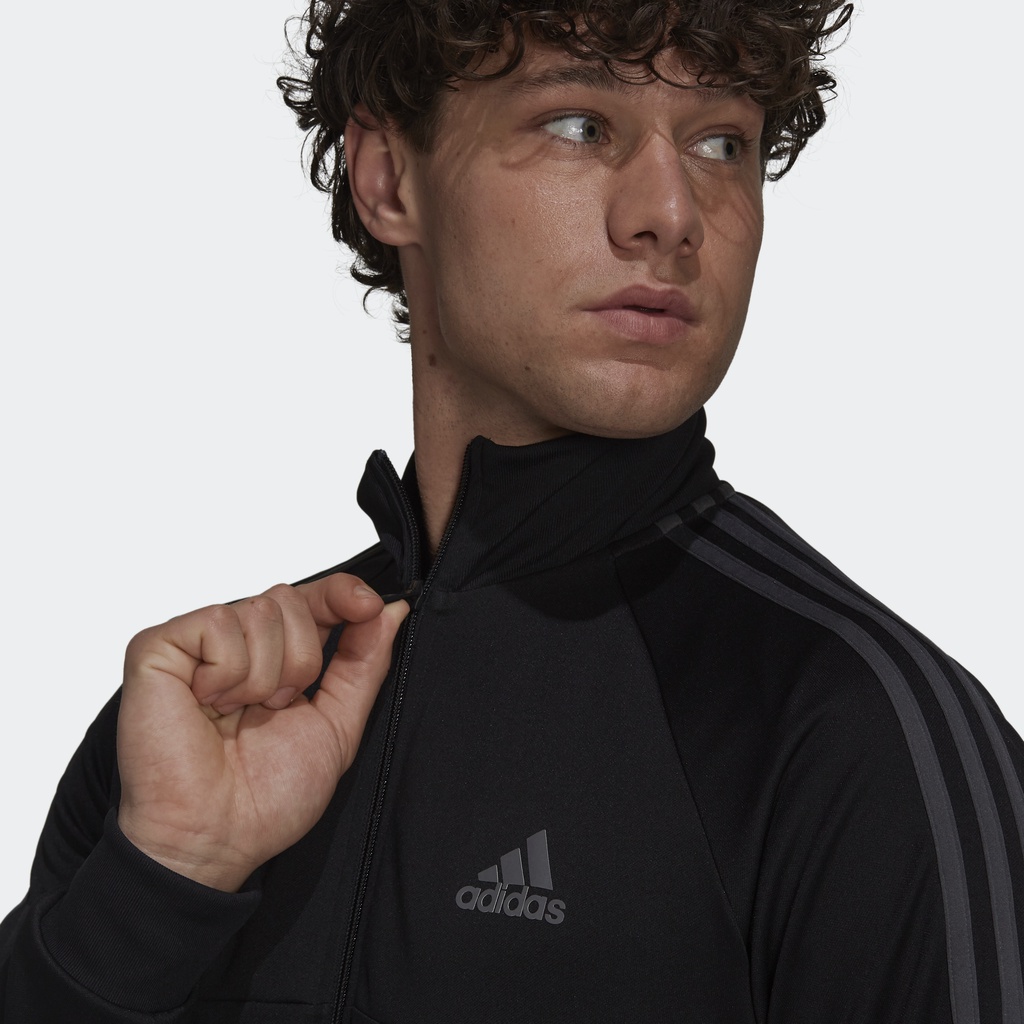 Adidas Bóng đá Track Jacket Ôm 3 Sọc Sereno Cut AEROREADY Nam Đen GT8803