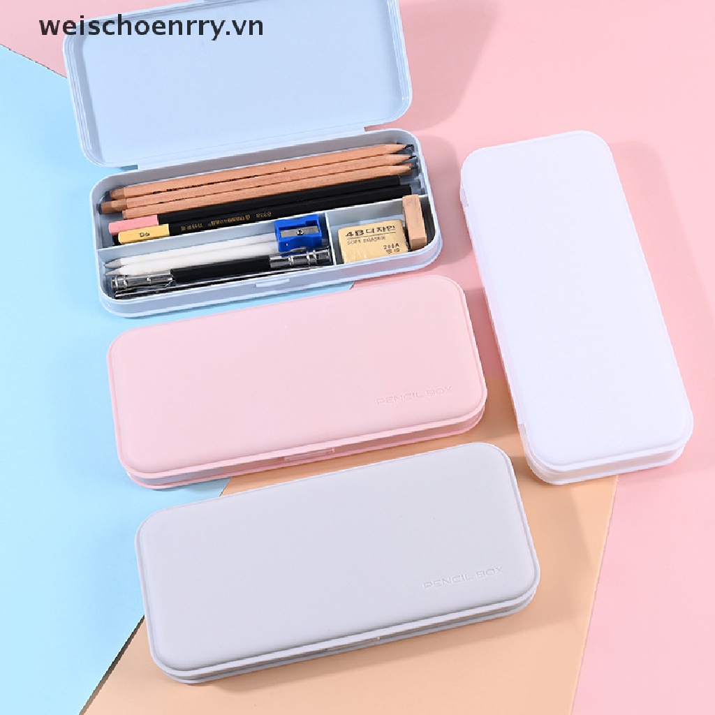 Hộp Đựng Bút Bằng Nhựa PP Chống Nước Đa Năng Cho Học Sinh DIY