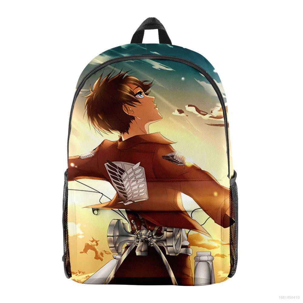 Ba Lô Chống Thấm Nước Thoáng Khí In Họa Tiết Attack on Titan GT2 Thời Trang Cho Nam Và Nữ