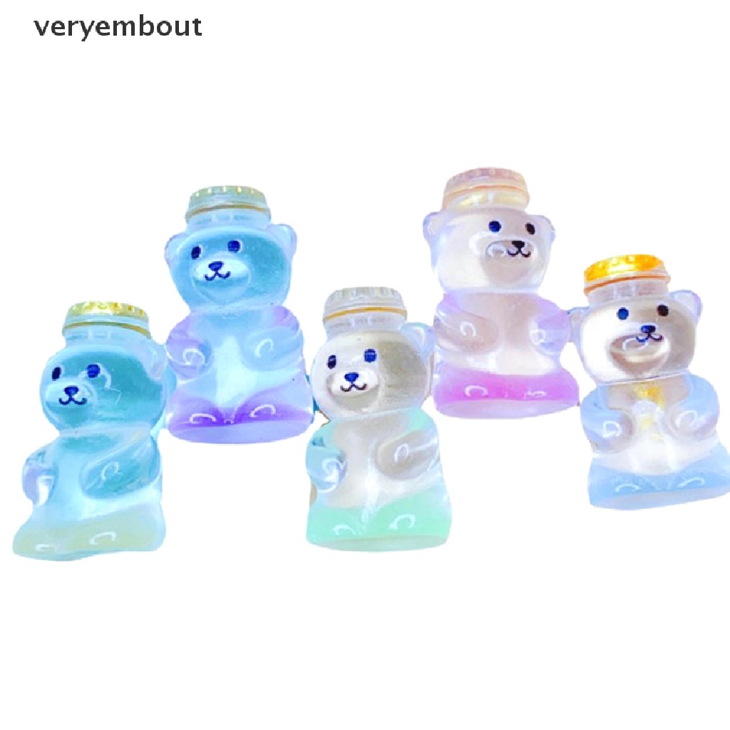 Ut Bộ 5 Tượng Gấu Phát Sáng Trong Bóng Tối Trang Trí