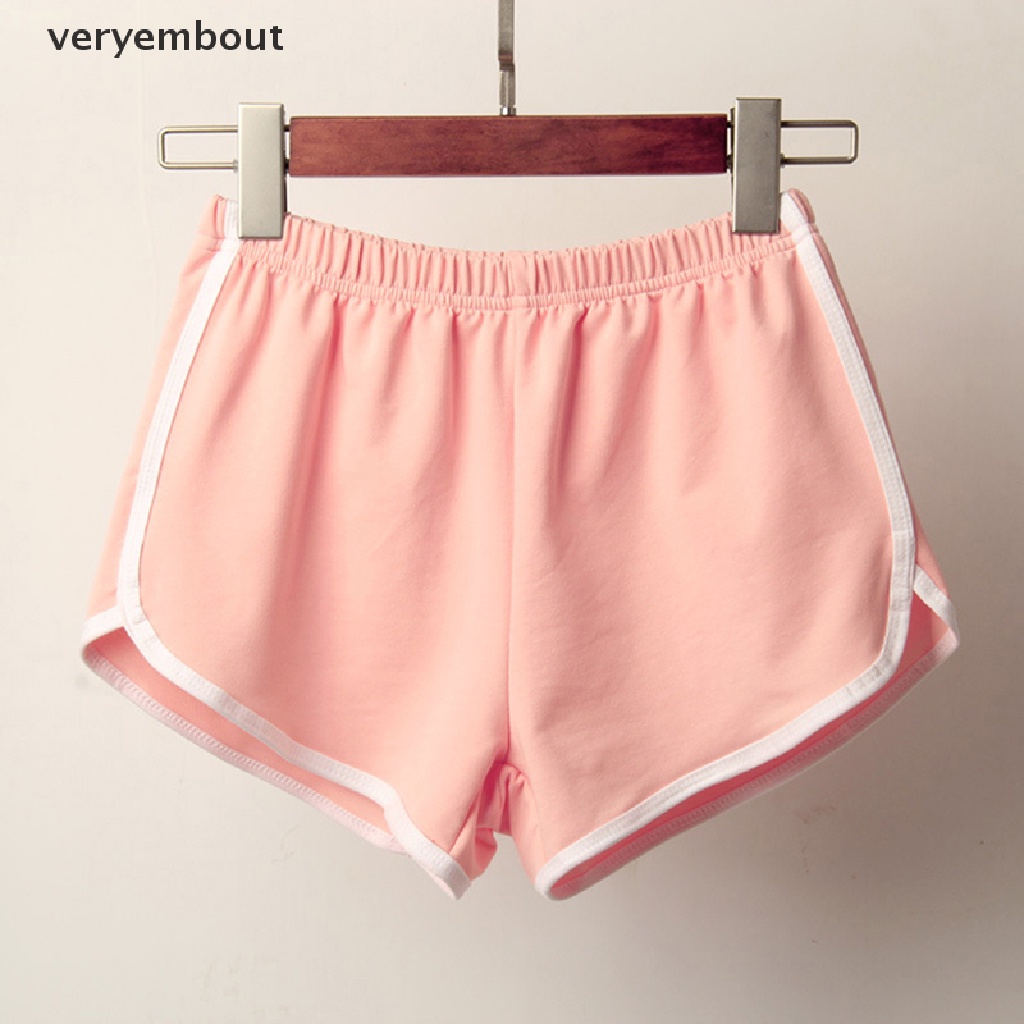 Quần Short Thể Thao Mùa Hè Màu Kẹo Ngọt Lưng Thun Co Giãn Phong Cách Thể Thao Mới Cho Nữ