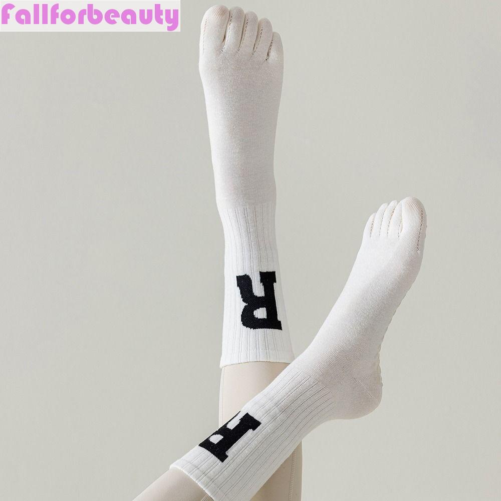 Vớ Cotton Năm Ngón Mềm Mại Chống Trượt In Chữ Thời Trang Mùa Thu