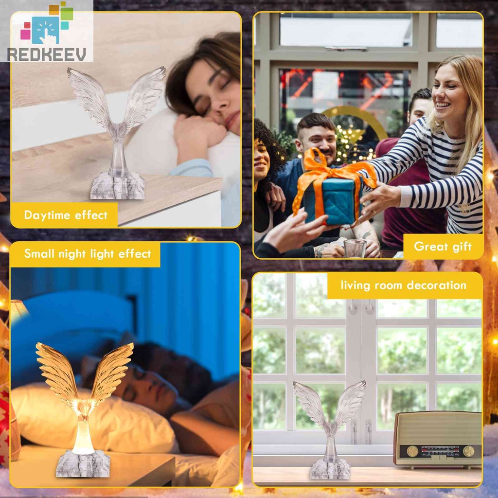 Đèn Ngủ Hình Chim Đại Bàng Bằng Acrylic Điều Khiển Cảm Ứng Không