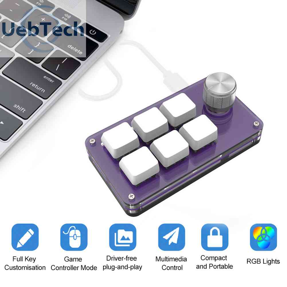 Bàn Phím 6 Phím 1 Nút Có Dây Cho Máy Tính