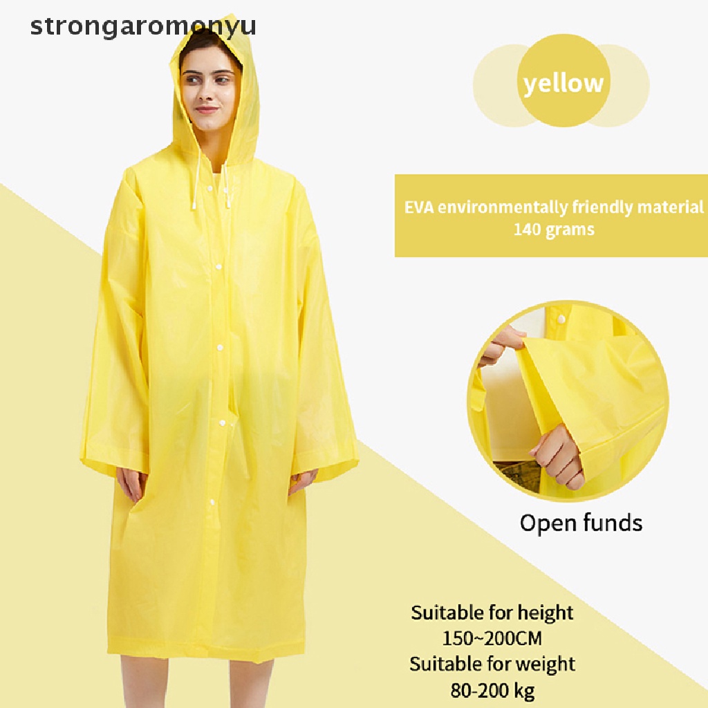 Áo Mưa Dày Dặn Chống Thấm Nước Có Mũ Trùm Tiện Dụng Cho Nam Và Nữ