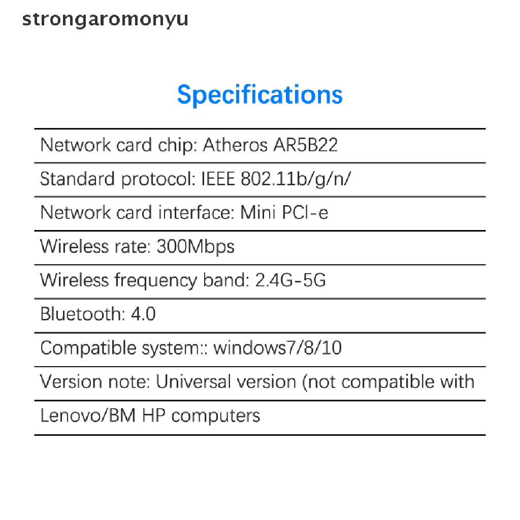1 Thẻ Mạng Không Dây Hai Băng Tần Kép R5B22 300M 5G Bluetooth 4.0