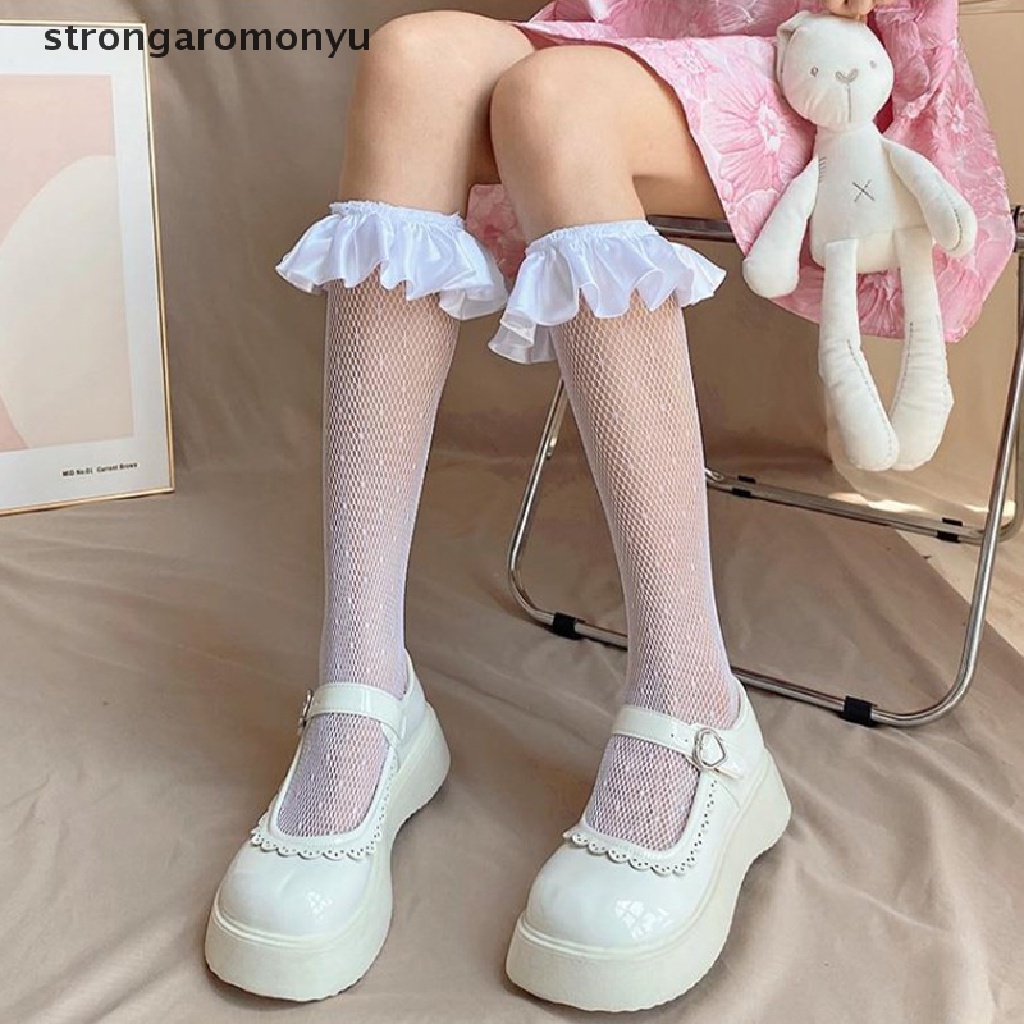 Quần Tất Phối Ren Co Giãn Phong Cách Lolita Nhật Bản