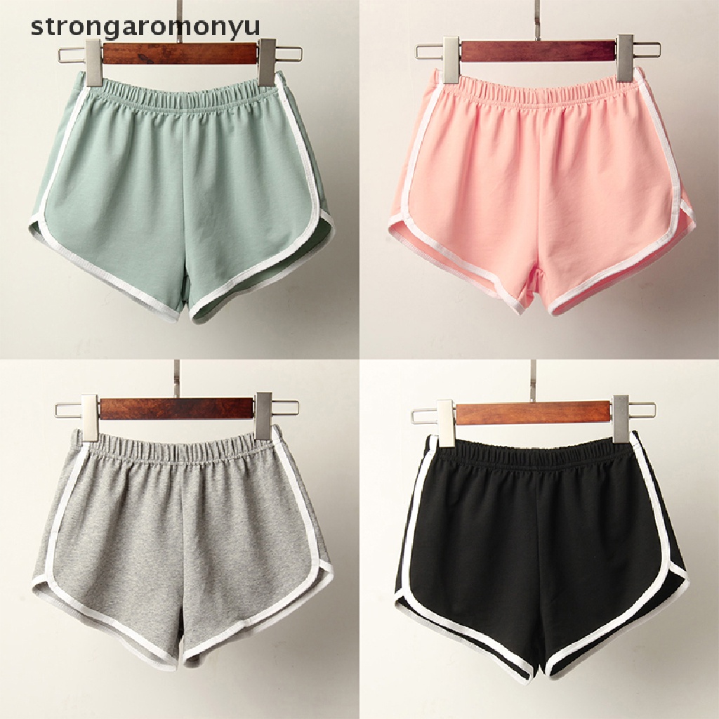 Quần Short Thể Thao Lưng Thun Co Giãn Màu Kẹo Thời Trang Mùa Hè Mới Cho Nữ