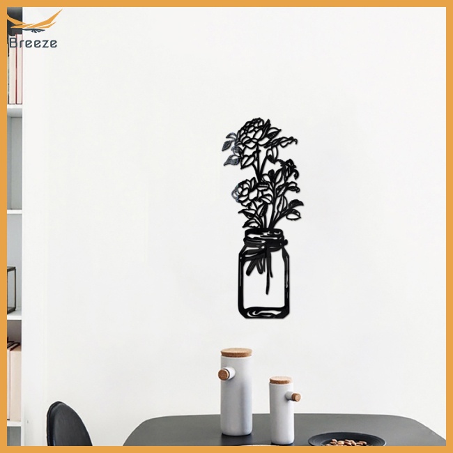 Gương Dán Tường Bằng Acrylic Hình Lọ Hoa 3d Trang Trí Nhà Cửa