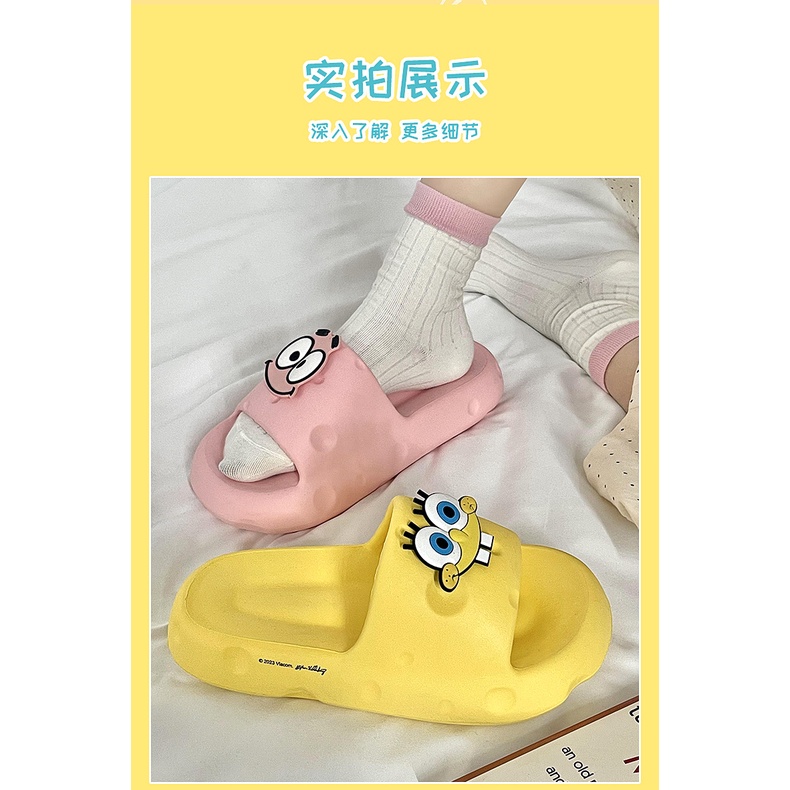 Dép Lê Quai Ngang In Hoạt Hình spongebob Dễ Thương Thời Trang Mùa Hè Cho Nữ