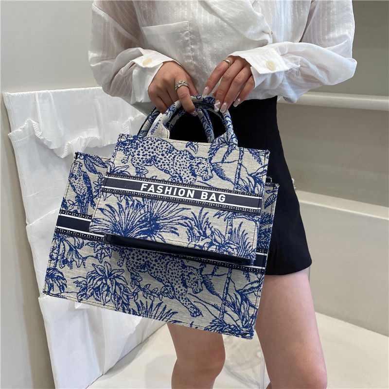 Túi Xách Đeo Vai Sức Chứa Lớn In Họa Tiết Đơn Giản Thời Trang Âu Mỹ Cho Nữ