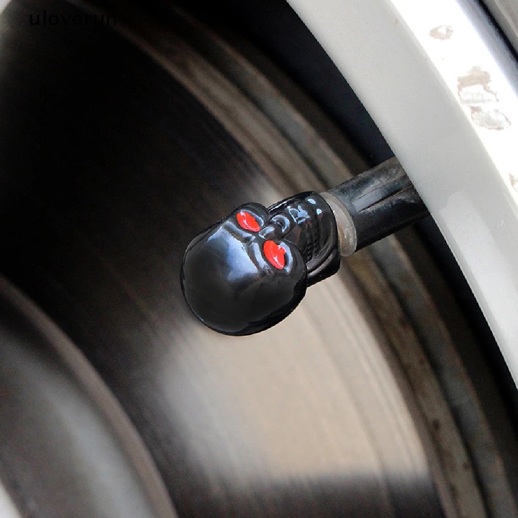 Nắp Van Bánh Xe Hơi / Xe Máy Bằng Hợp Kim ABS Hình Đầu Lâu Độc Đáo