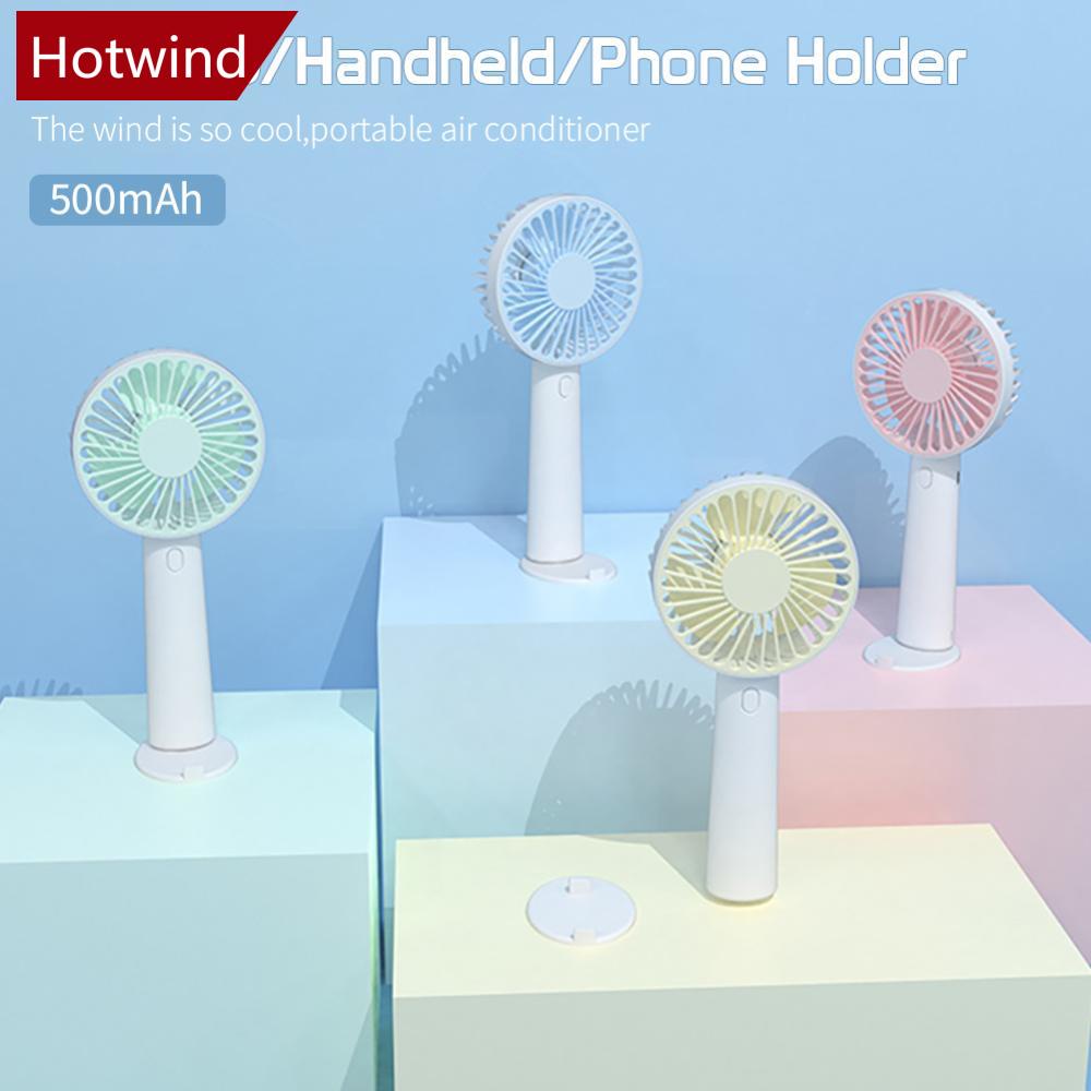 Quạt Mini Cầm Tay 500mah 3 Tốc Độ Kèm Sạc USB Tiện Dụng Cho Mùa Hè K8R6