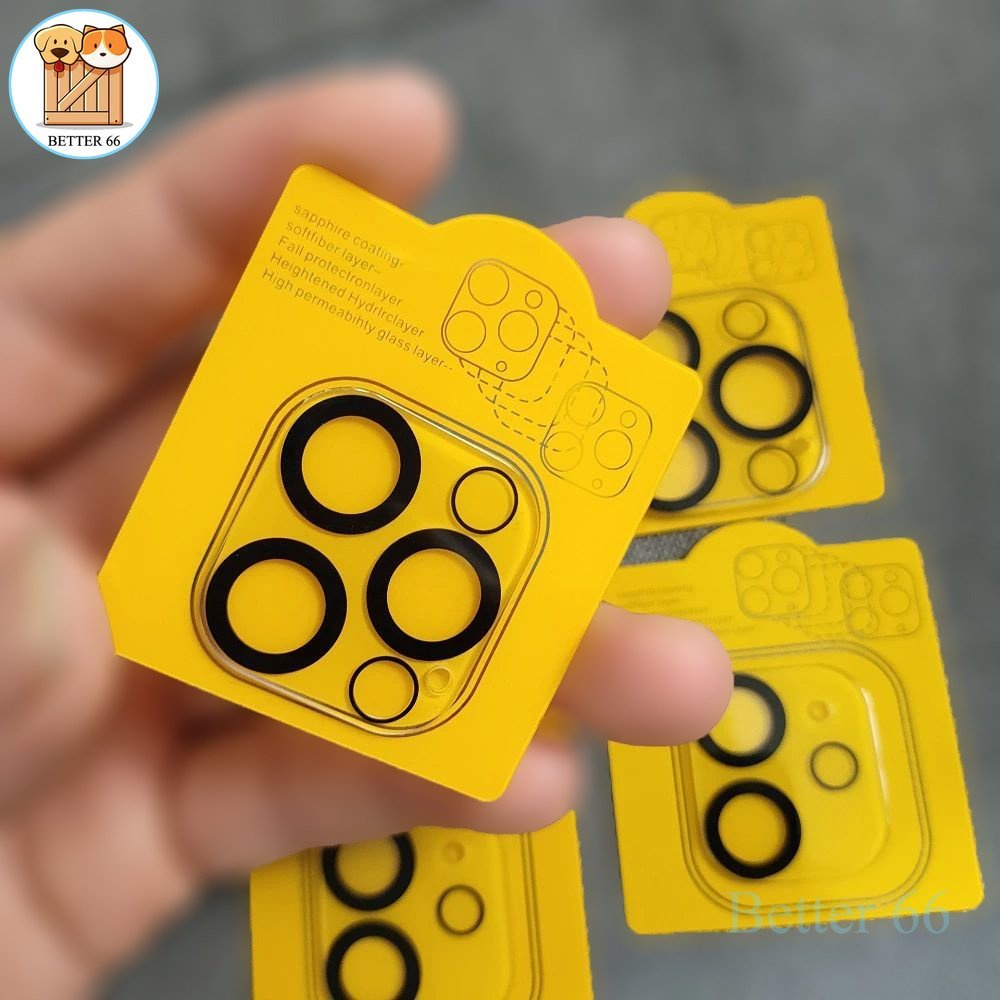 Cường lực camera iphone dán trong suốt HD 3D đế Vàng, chống phản chiếu cam khi chụp ảnh ban đêm, tặng lau