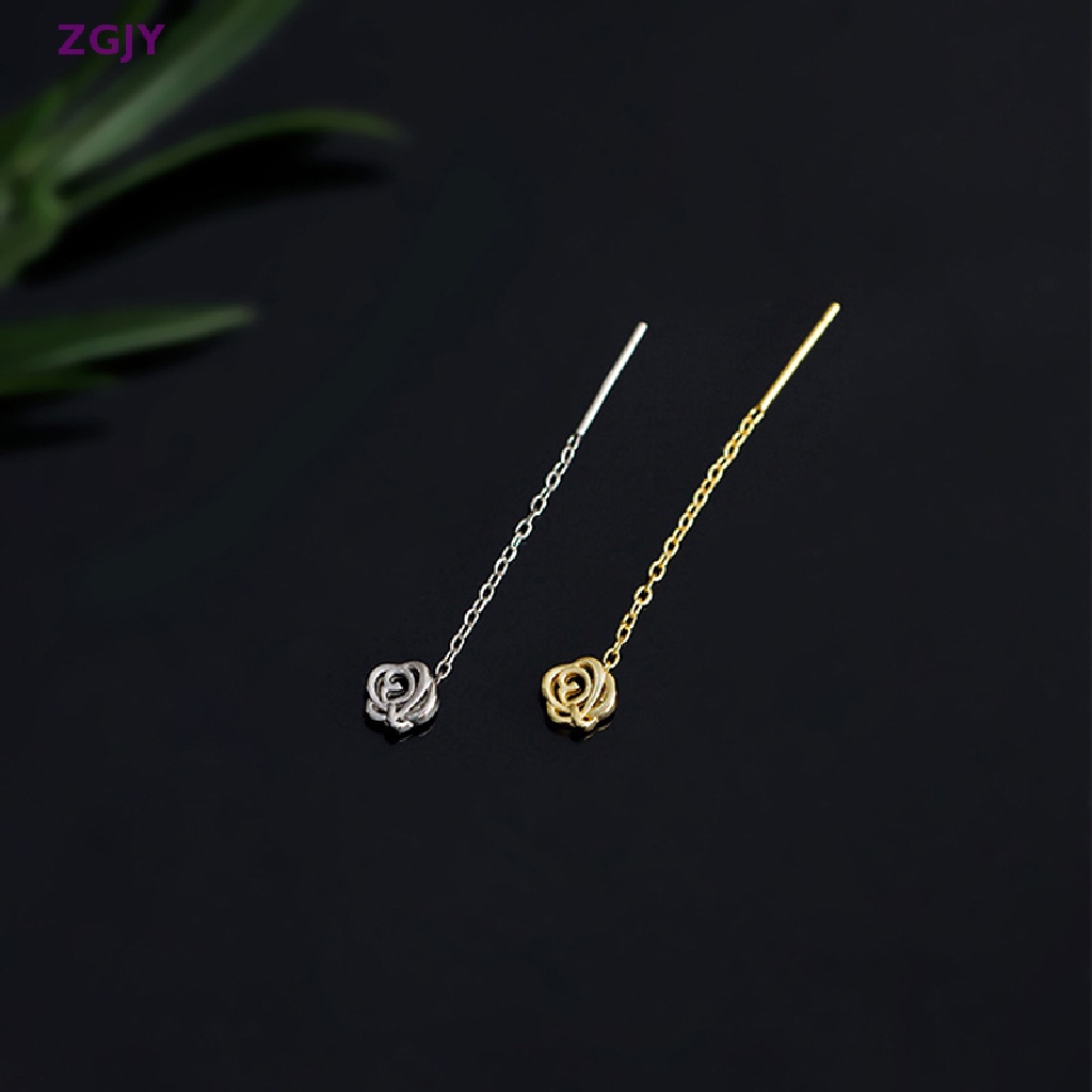 Khuyên Tai Ngắn Gắn Hoa Tua Rua Đơn Giản Thời Trang Cho Nữ Mới