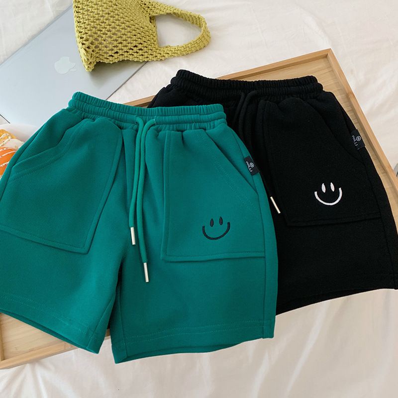Quần Short Thể Thao Màu Trơn Họa Tiết Hoạt Hình Cho Bé