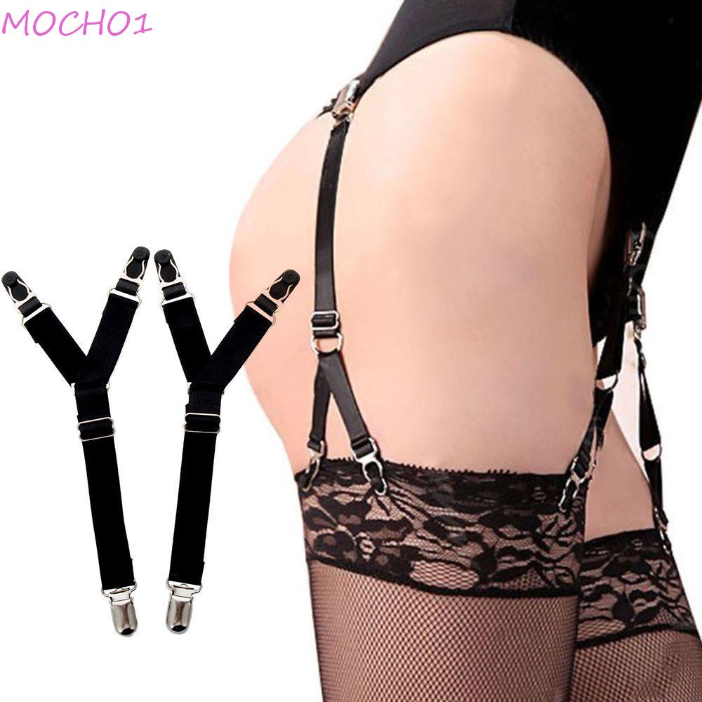 Mocho1 Set 2 Dây Đai Nịt Bít Tất Co Giãn Bằng Kim Loại Cho Nữ