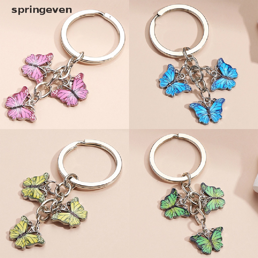 Móc Khóa Hình Bướm Tráng Men Nhiều Màu Mới Cho Nữ