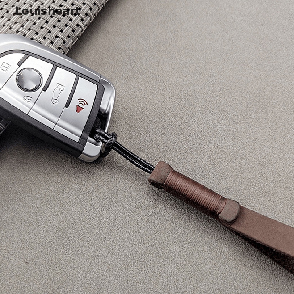 Móc Khóa Dây Da Bò Handmade Phong Cách Retro