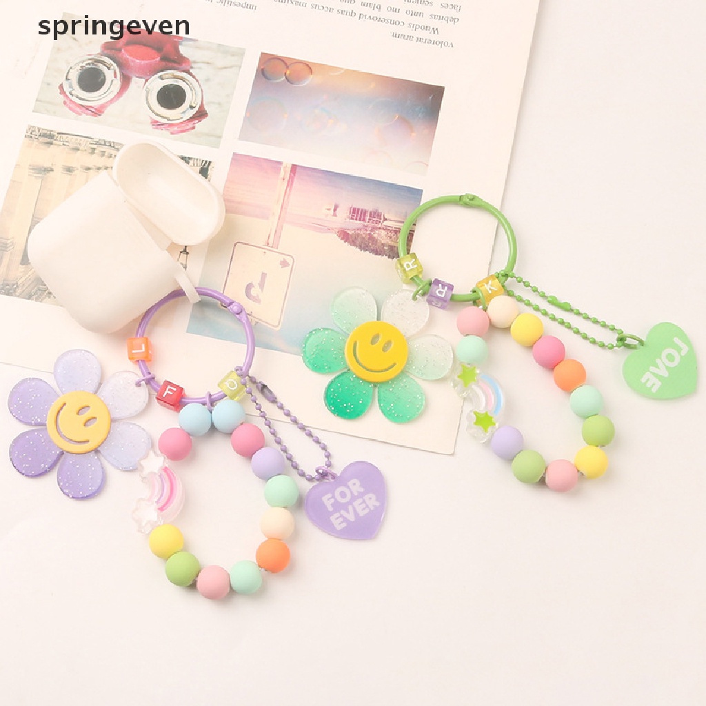 Móc Khóa Chuỗi Hạt Hình Hoa Hướng Dương Nhiều Màu Dễ Thương Phong Cách Hàn Quốc Cho Nữ