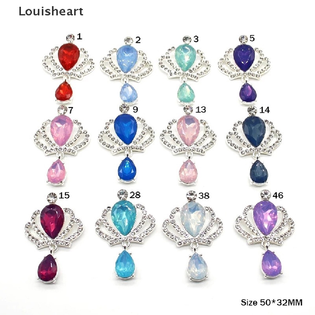 1 Mặt Dây Chuyền Bạc Hình Vương Miện Đính Đá DIY Louisheart TFG