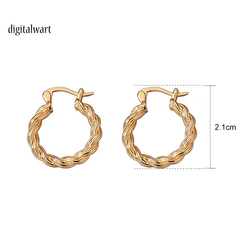 Kỹ Thuật Số| 1 Đôi Bông Tai Thiết Kế Dạng Vòng Xoắn Phong Cách Cổ Điển Cho Nữ