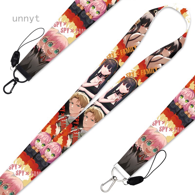 Unnyt Ốp Điện Thoại Có Ngăn Đựng Thẻ Kèm Dây Đeo In Hoạt Hình Gia Đình Anya Yor