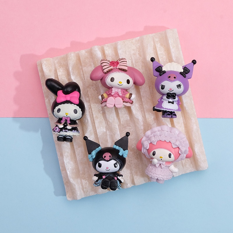 Mô Hình Búp Bê Nhân Vật Kuromi Lolita Melody 3cm Bằng PVC