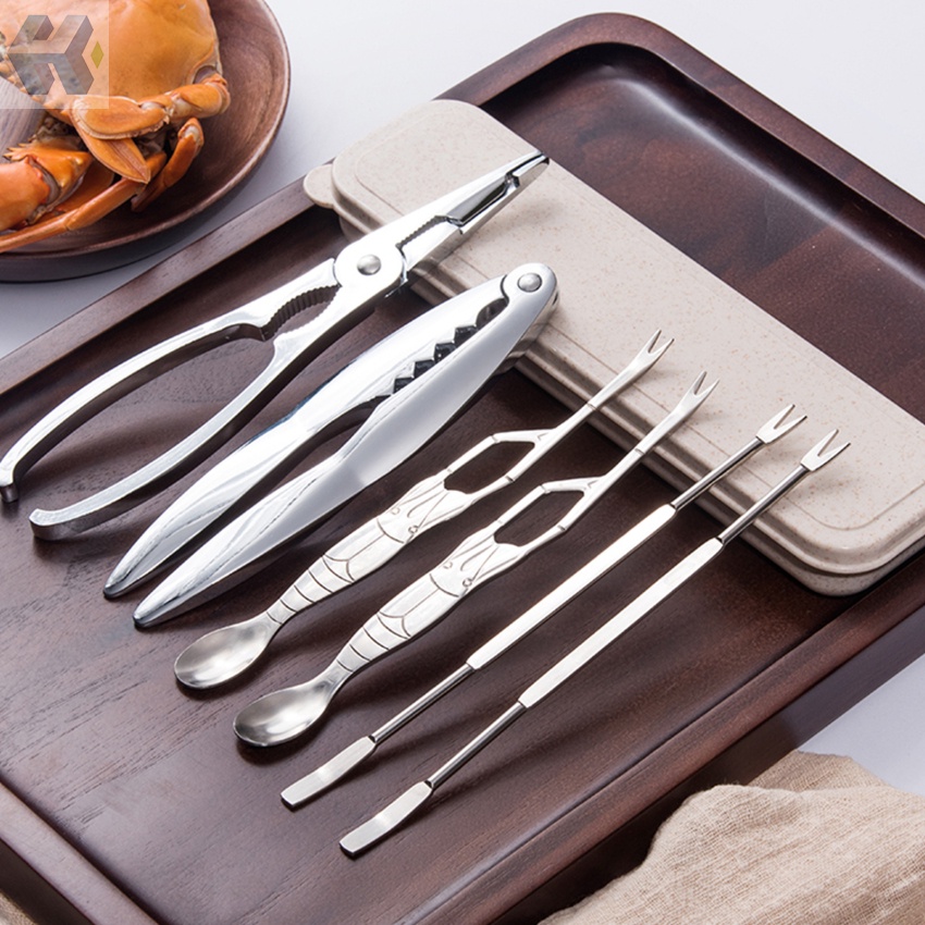 Dụng Cụ Kẹp Thịt Cua Đa Năng Bằng Thép Không Gỉ 304 Mới