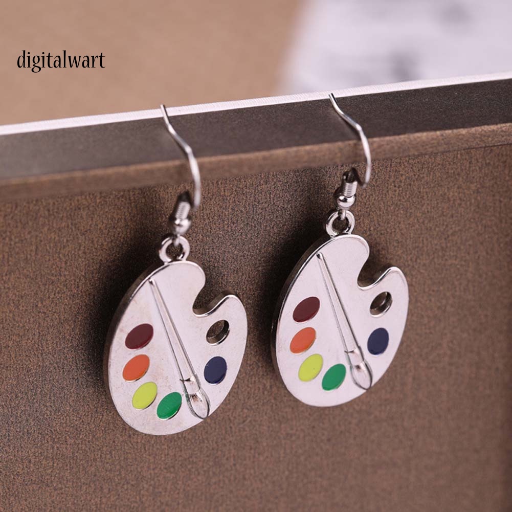 Kỹ Thuật Số| Bông Tai Dạng Móc Treo Hình Bảng Màu Vẽ Thời Trang Cho Nữ