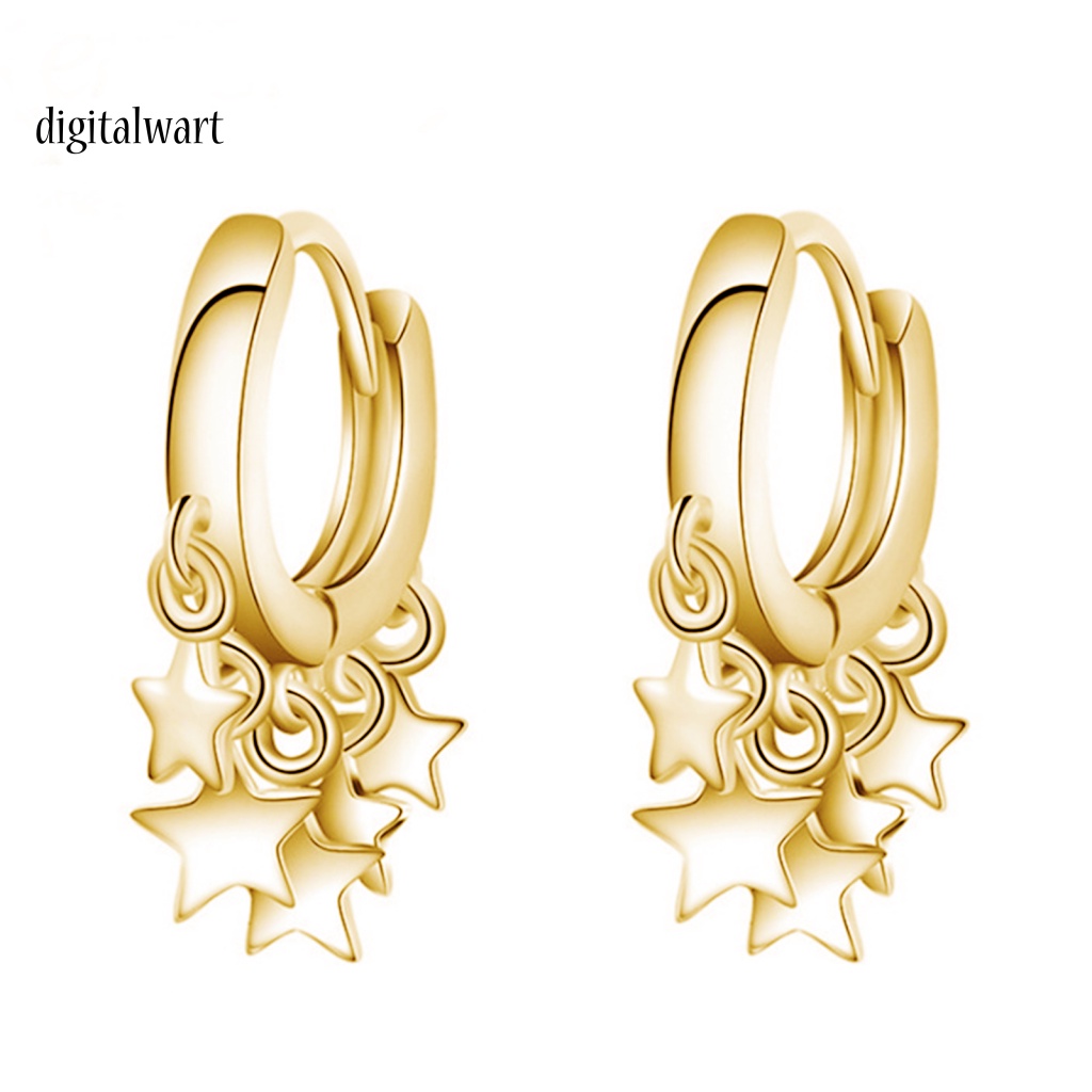 Kỹ Thuật Số| Đôi Bông Tai Dáng Rơi Họa Tiết Ngôi Sao Thời Trang Cho Nữ