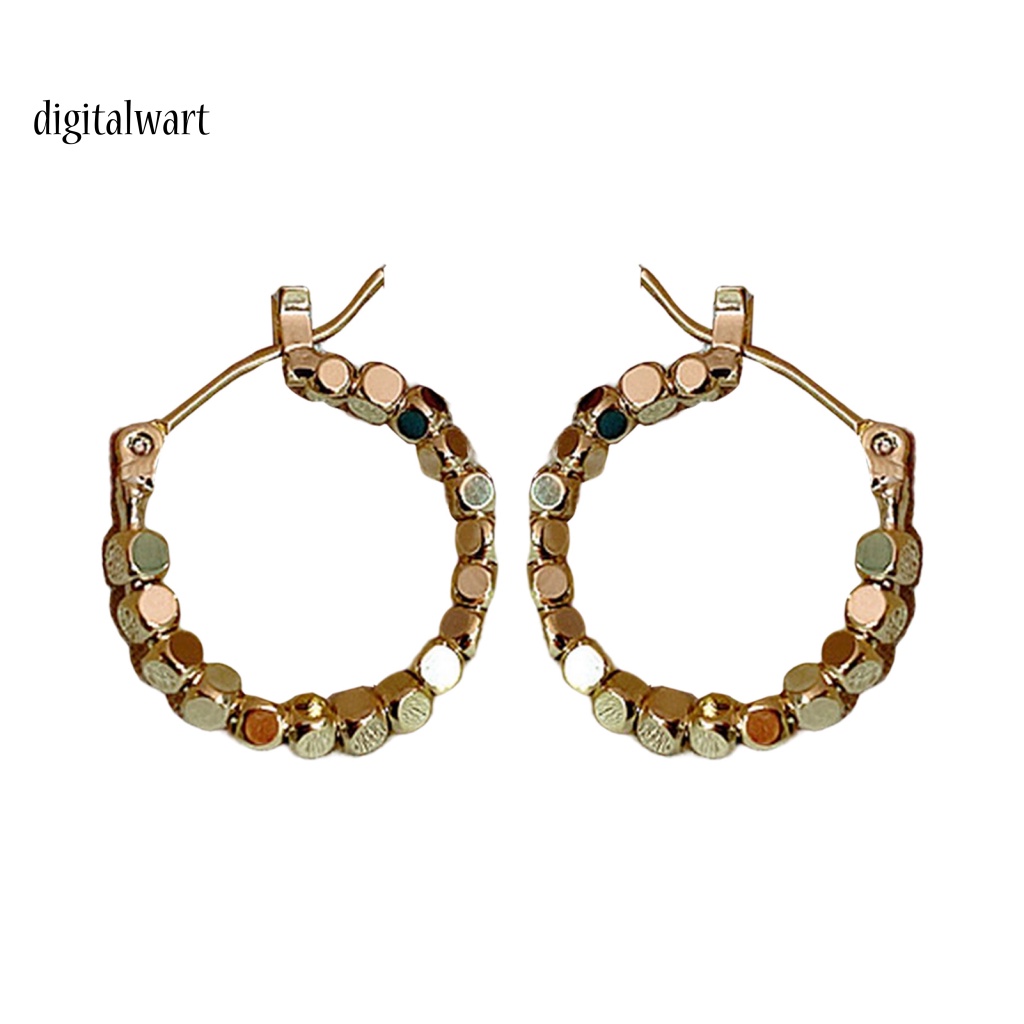 Kỹ Thuật Số| 1 Đôi Bông Tai Tròn Rỗng Cao Cấp Phong Cách Vintage Dành Cho Nữ