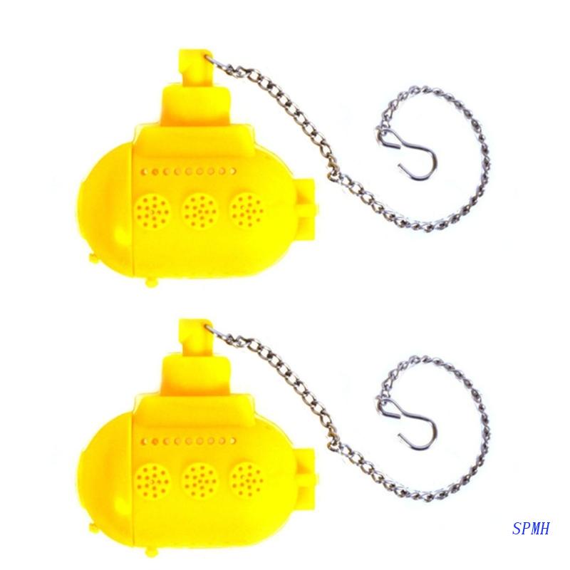 Set 2 Dụng Cụ Lọc Trà / Cà Phê Bằng Silicon Hình Tàu Ngầm Dễ Thương
