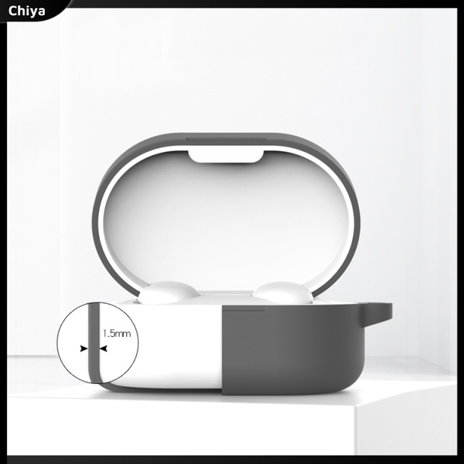 Vỏ Bảo Vệ Hộp Sạc Tai Nghe Redmi Airdots Bằng Silicon Màu Trơn Thời Trang
