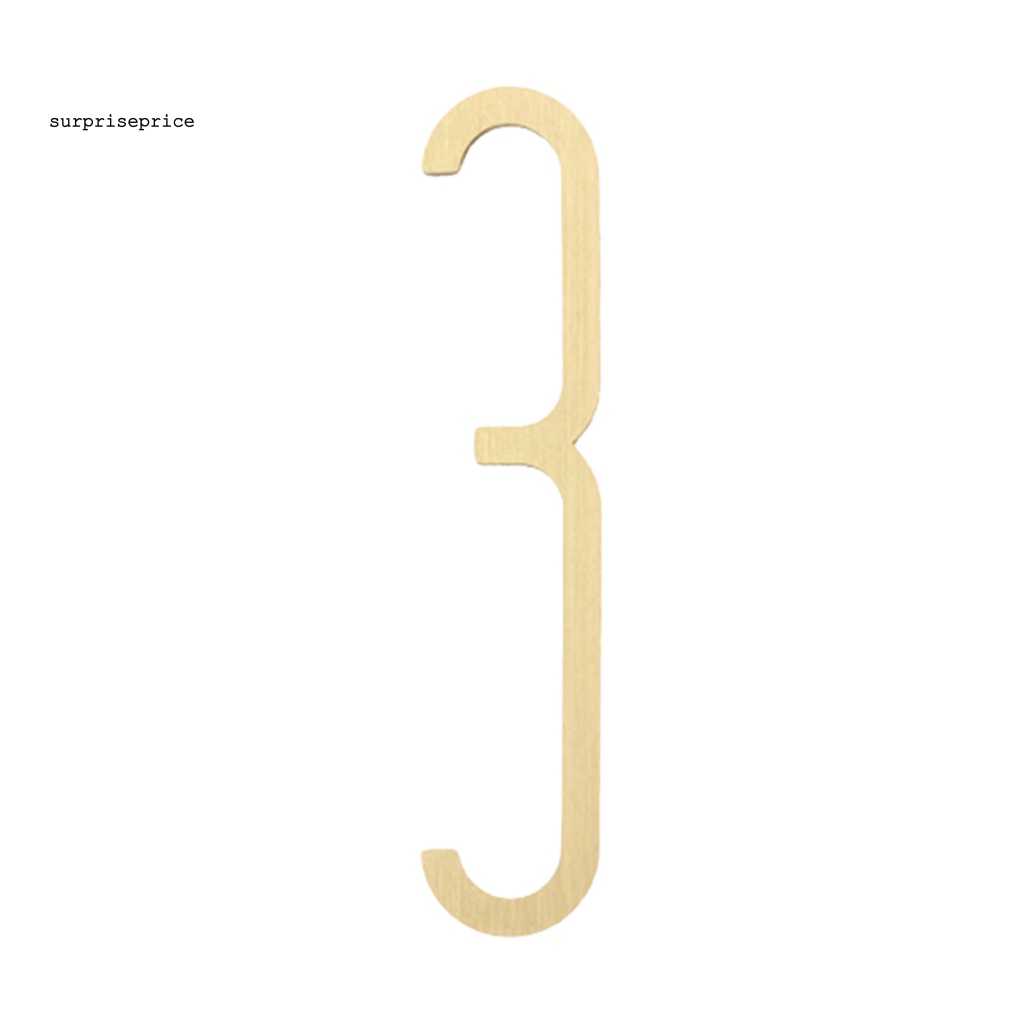 Phụ Kiện Số 7cm Bằng Đồng Thau 1-9 Hiệu Ứng 3D Gắn Tường Trang Trí Nhà Cửa