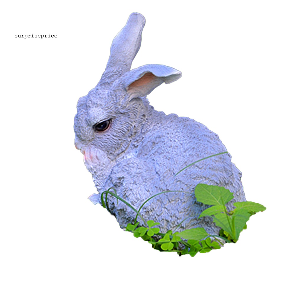 Đồ trang trí Thỏ Mini Bằng Nhựa Resin Chống Phai Màu Trang Trí Sân Vườn