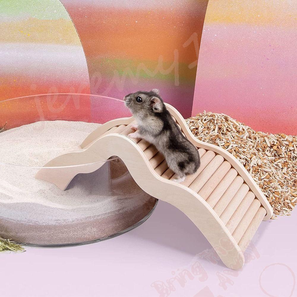 Thang Leo 1 Nấc Bằng Gỗ Tự Nhiên Cho Nhím / Heo