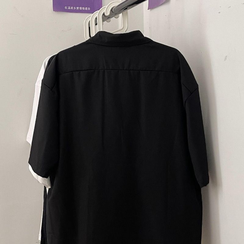 Áo Sơ Mi Tay Lửng Nhiều Túi Phong Cách Mỹ Cổ Điển Thời Trang Mùa Hè Dành Cho Nam Nữ