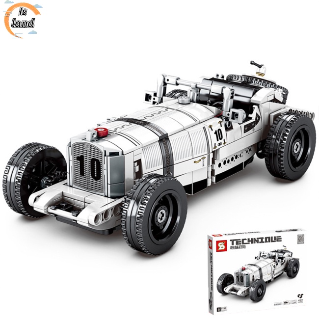 Bộ Đồ Chơi Lắp Ráp Mô Hình Xe Đua Thể Thao Lưng Kéo Độc Đáo