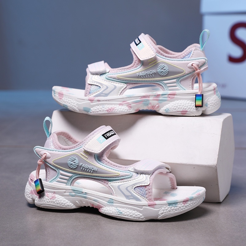 Xăng đan Thể Thao Đế Mềm Chống Trượt Kích Thước Lớn Thông Dụng Dành Cho Trẻ Em Trai Và Bé Gái