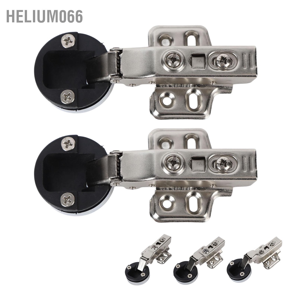 Helium066 2 Bộ Thép Không Gỉ 201 Tủ Bản Lề Cửa Kính 35 Cốc Đệm Giảm Chấn