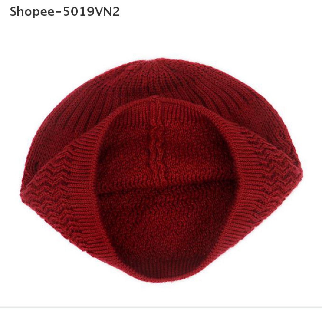 Mũ Beanie Dệt Kim Phong Cách Hồi Giáo Thời Trang Mùa Đông Ấm Áp Cho Nam