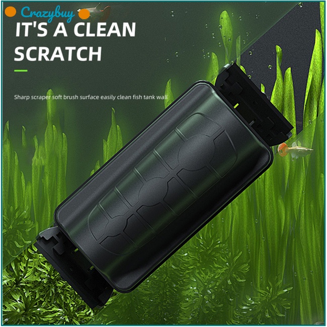 Cr Bàn Chải Vệ Sinh Kính Bể Cá Hai Mặt Từ Tính Tiện Dụng